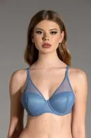 Balenli Desteksiz Fileli Sütyen New Bra 3024 Açık Mavi görsel 8