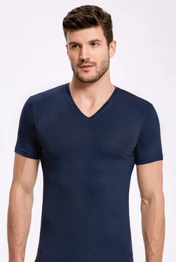 İlke Bambu V Yaka T-shirt İlke 1611 - Alternatif Görünüm