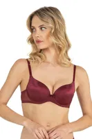 Basic Tül Çapraz Desteksiz Sütyen Fabony 3140 Bordo