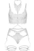 Beyaz Dantel Harnes Detaylı Seksi İç Çamaşırı Bella Notte 16018 Beyaz görsel 4