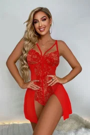 Açık Detaylı Dantelli Fantazi Babydoll Bella Notte 15034