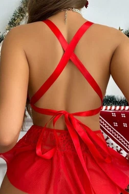 Etekli Yüksek Bel Sırtı Çapraz Askılı Yılbaşı Kostüm Bella Notte 16048 - Alternatif Görünüm