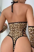 Leopar Desenli Pencere Dekolteli Fantazi Body Bella Notte 15069 Leopar görsel 4