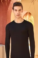 Erkek Uzun Kollu Atlet Fanila Berrak 1040 Siyah