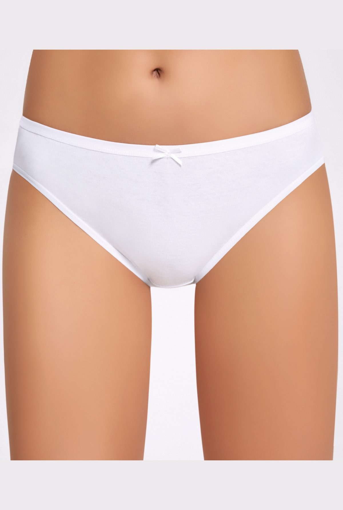 Beyaz %100 Pamuk Ribana Fiyonklu Bikini 12li Paket İlke 267