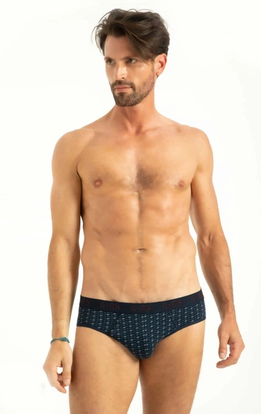 Cotton Baskılı 3 Lü Slip Q-En 523