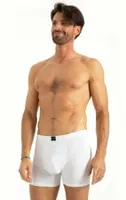 Cotton Geçme Bel Boxer Q-En 513 Beyaz farklı açı
