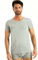Cotton O Yaka Atlet Q-En 1002 Gri detay görünüm