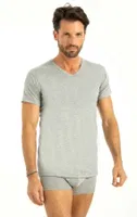 Cotton V Yaka Atlet Q-En 1004 Gri detay görünüm