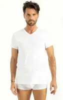 Cotton V Yaka Atlet Q-En 1004 Beyaz farklı açı
