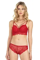 Dantelli Bralet Boş Cup Sütyen Takım Fabony 4211 Kırmızı görsel 5