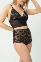 Dantelli Fantezi Şortlu Bralet Takım DoReMi 002-001287 Siyah görsel 4