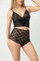 Dantelli Fantezi Şortlu Bralet Takım DoReMi 002-001287 Siyah görsel 5