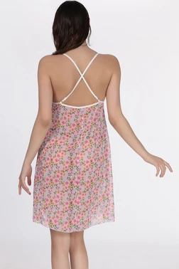 DOREMI Desenli Fantezi Askılı Gecelik DoReMi 002-002341 - Alternatif Görünüm