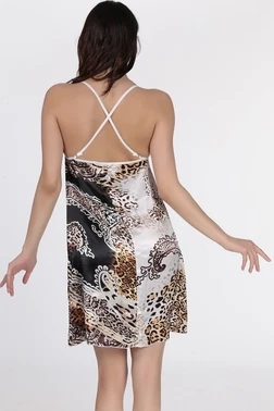 DOREMI Desenli Fantezi Askılı Gecelik DoReMi 002-002344 - Alternatif Görünüm