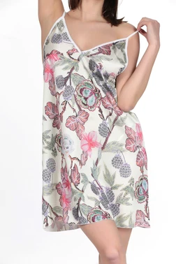 DOREMI Desenli Fantezi Askılı Gecelik DoReMi 002-003346 - Alternatif Görünüm