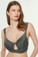 Destekli Dekolteli Push Up Sütyen New Bra 3014 Yeşil görsel 6