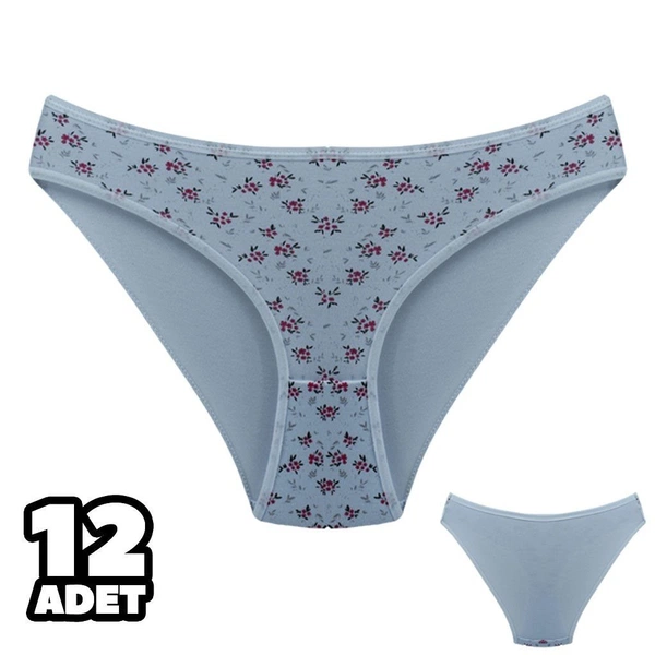 Karışık Desenli Kadın Bikini Külot 12Li Dondeza 101-127