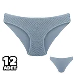 Puantiye Desenli Kadın Bikini Külot 12Li Dondeza 101-132 Beyaz