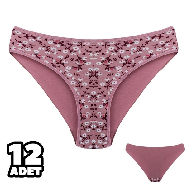 Çiçekli 12Li Bikini Kadın Külot Dondeza 101-136