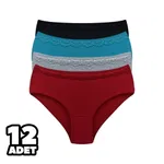 Beli Sur Dantel 12li Kadın Külot Dondeza 2010 Bordo detay görünüm