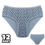 12Li Beyaz Desenli Bayan Bato Külot 12Li Dondeza 301-149 Beyaz