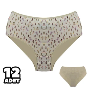Dondeza Ten Rek Desenli Bayan Battal Bato Külot 12Li Dondeza 601-21