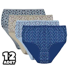 Dondeza 12Li Karışık Desenli Bayan Bato Külot Dondeza 615
