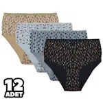 Karışık Desenli Kadın Bato Külot 12Li Dondeza 617