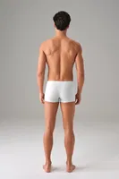 Likralı Pamuklu Erkek Dikişsiz Mini Paça Boxer Doreanse 1749 Beyaz detay görünüm
