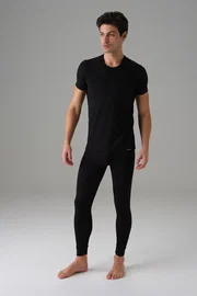 Doreanse Doreanse Erkek Siyah Viloft Kısa Kol Termal T-Shirt 2872