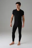 Doreanse Erkek Siyah Viloft Kısa Kol Termal T-Shirt 2872 Siyah