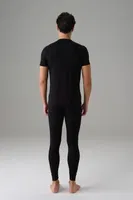 Doreanse Erkek Siyah Viloft Kısa Kol Termal T-Shirt 2872 Siyah detay görünüm