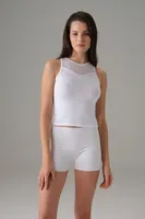 Halter File Yaka Kadın Crop Atlet Doreanse 9401 Beyaz