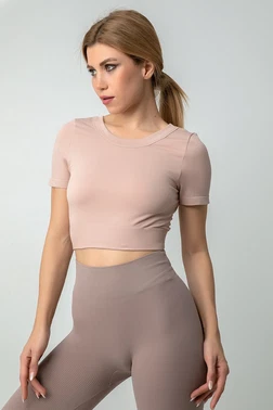 Dikişsiz Kısa Spor Crop DoReMi 002-000107