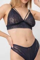 DoReMi Dolgusuz Hazel Dantel Bralet Takım 002-001603 Lacivert görsel 4