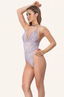 DoReMi Fantezi Dantelli Çapraz Askılı Baybdoll 002-001291 Lila farklı açı