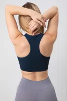 DoReMi Seamless Ripli Pedli Spor Sütyen 002-000166 Lacivert farklı açı