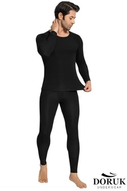 Doruk Erkek Uzun Kollu Siyah Termal Takım Doruk 001