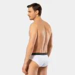 3Lü Kalın Lastikli Erkek Slip Cacharel 1321 3'lü paket (beyaz siyah gri) farklı açı