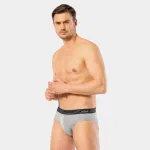 3Lü Kalın Lastikli Erkek Slip Cacharel 1321 3'lü paket (beyaz siyah gri) görsel 4