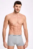 Erkek Boxer Likralı İlke 007 Gri detay görünüm
