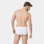 Düz Klasik Erkek Slip 2Li Paket Türen 111 Beyaz görsel 4