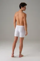 Erkek Torbalı Çift Kumaş Uzun Paça Boxer Doreanse 1740 Beyaz detay görünüm
