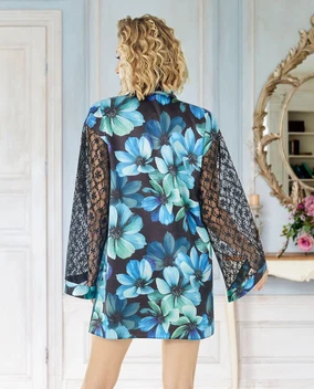 For Dreams 3Lü Saten Çiçekli Şortlu Kadın Pijama Takım For Dreams 1993 - Alternatif Görünüm