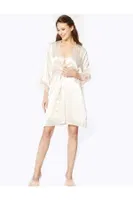Güpürlü 6Lı Saten Gelin Çeyiz Seti Pierre Cardin 6040 Krem görsel 10
