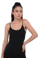 İnce Askılı Dikişsiz Kadın Atlet Liza 14001  Siyah