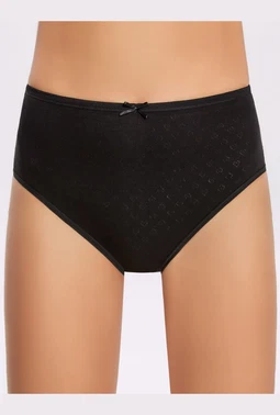 İlke Jakarlı Kalp Desenli Siyah Bato %100 Pamuk İlke 297