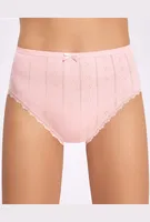 Renkli Kalp Desenli (Jakarlı) Dantelli Bato %100 Pamuk İlke 286 Pudra görsel 4