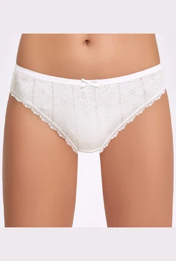 İlke Jakarlı (Transferli Ribana) Dantelli Bikini %100 Pamuk İlke 273